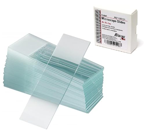 AmeriCan Goods 72/bx Frosted Microscope Slides 75mm x 25mm Pre-Cleaned Ground Edge Microscope Glass