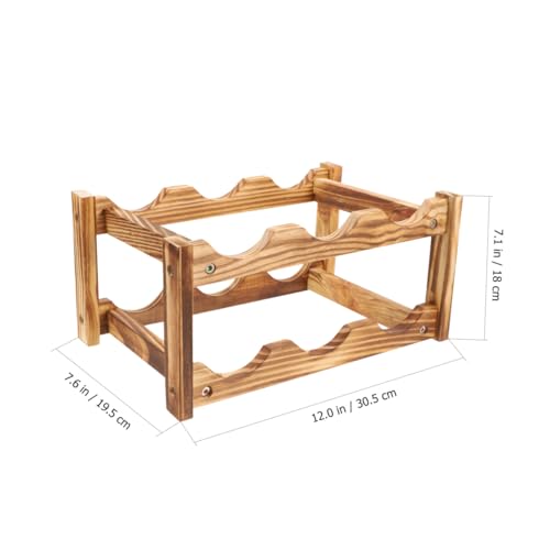 Soporte europeo de vino de madera para 1 botella miniatura 6