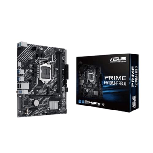 Placa-mãe ASUS Prime H510M-F, 64 GB, Soquete LGA 1200, mATX, DDR4