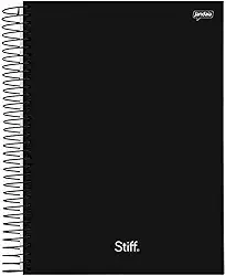 Caderno Universitário 10 Matérias Stiff Slim Preto Jandaia 1046429