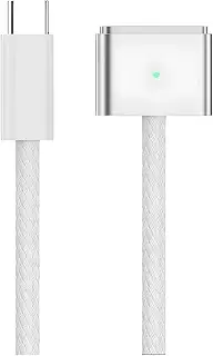 日本の中小企業 MSL FORCE Magsafe 3専用マグネットアダプタ シルバー 20V@5A 140W急速充電 PD3.1 磁気アダプター PD充電 ワンタッチ (Eタイプ)