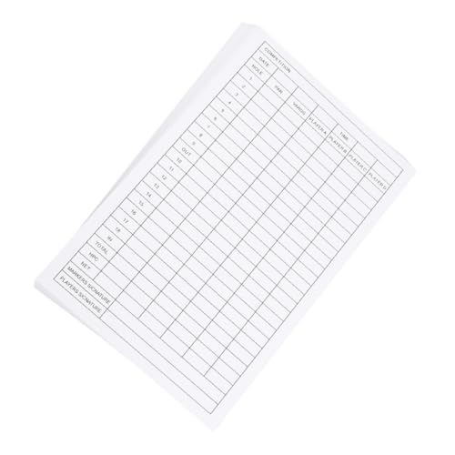 BESPORTBLE 40Pcs Golf Scorecards Weather Resistant Coated Paper Scorekeeping Tool for Accurate Record Keeping All Conditions Durable Elegant Design for Golf Enthusiasts