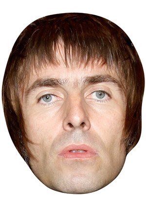FoxyPrinting Liam Gallagher Celebrity Cardboard Party Face Mask Fancy Dress