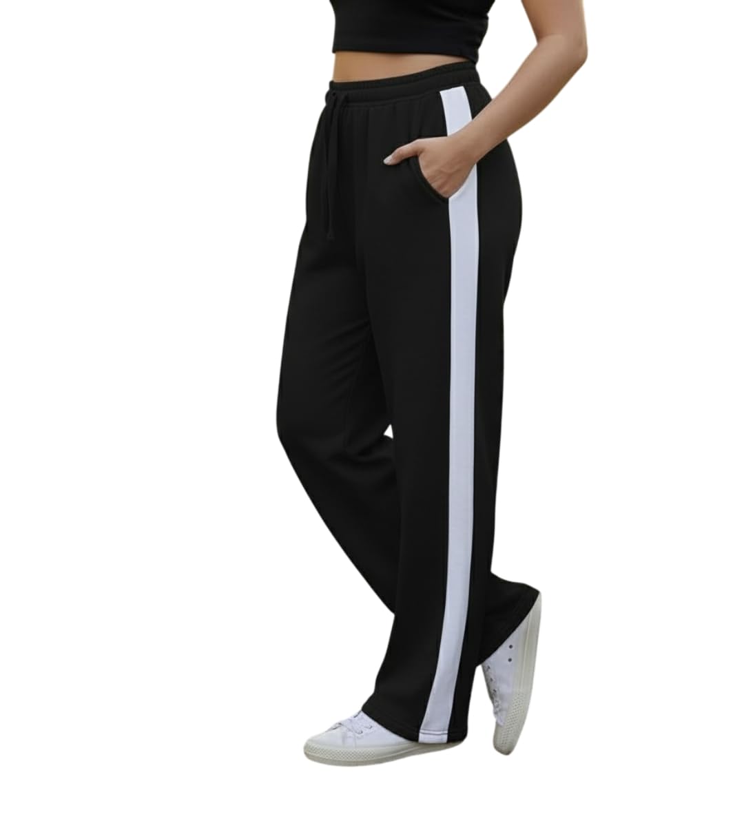 dockstreet Track Pant for Women || Baggy Fit || Track Pants || Full Elastic Jogger Track Pant ||-picture-56