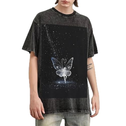 T-shirt surdimensionné à imprimé papillon pour un style urbain décontracté