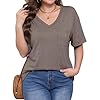 WIHOLL-Womens-T-Shirts-V-Neck-Short-Sleeve-Casual-Summer-Tops-Basic-Tees-Clothes-2025-Trending-Now WIHOLL Womens T Shirts V-Neck Short Sleeve Casual Summer Tops Basic Tees Clothes 2025 Trending Now