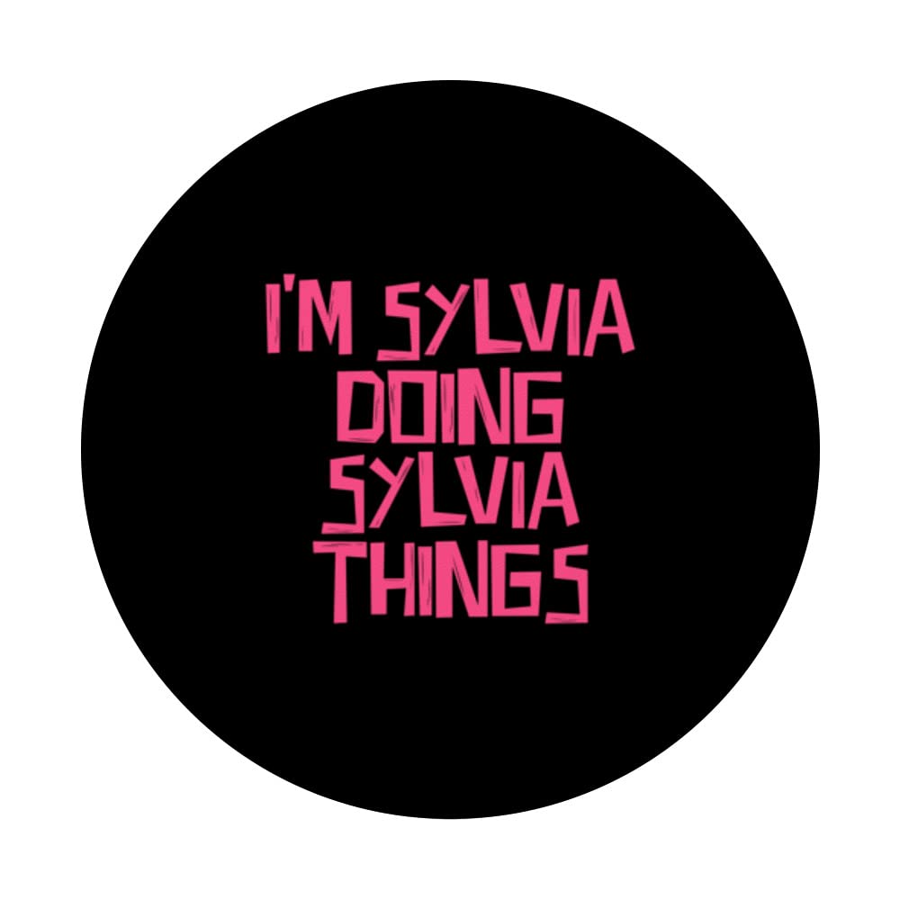 I'm Sylvia doing Sylvia things PopSockets Swappable PopGrip, Black - Image 3