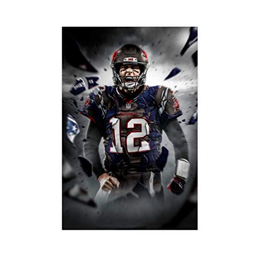 Sports Poster Football Player Tom Brady Tampa Bay Buccaneers 2 Canvas Poster Bedroom Decor Sports Landscape Office Room Decor Gift 12×18inch(30×45cm) Unframe-style1