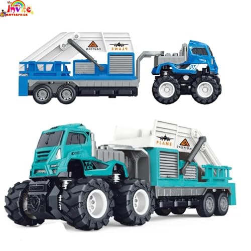 Image of 1:43 Metal Toys Alloy Diecast Truck Set Toy, Diecast Miniature Car Model (Pack Of 2) (Airport Ladder & Food Lighting Truck, Multi Color)