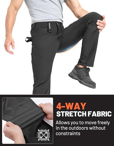 DURAWERK Men's 4-Way Stretch Cargo Pants, Work Pants, Durable Tactical Pants, Lightweight EDC Hiking Pants for Outdoor2