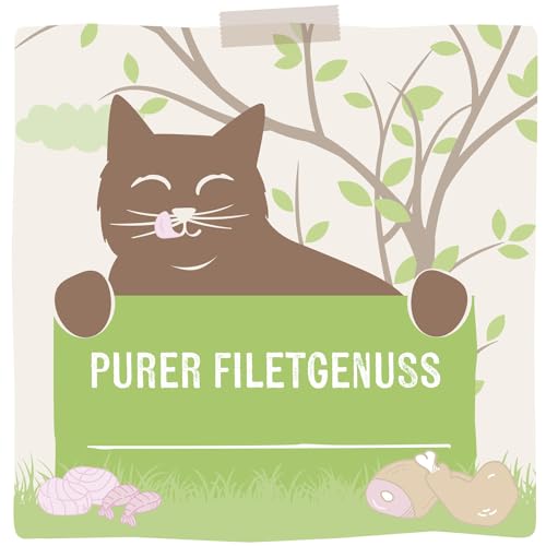 MjAMjAM - Premium Nassfutter für Katzen - Purer Filetgenuss Mixpaket, 9er Pack (9 x 80g), getreidefrei mit extra viel Fleisch
