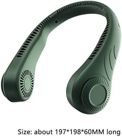 portable Handheld Fan 4000mAh USB Rechargeable Neck Fan Portabl Hanging Bladeless Neckband Sport Fan 3 Speed Adjustable Outdoor Cooling Fan Ventilador Small Personal Portable Fan Fans (White)