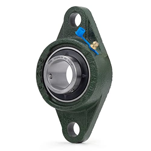 Image of XIKE 2 Pcs UCFL206-19 Bore 1-3 /16 inch Pillow Block Flange Mounted Ball Bearings.