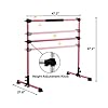 ZELUS-4ft-Portable-Ballet-Barre-for-Home-Gym-Freestanding-Dance-Exercise-Equipment-for-Home-Workouts-Fitness-Flexibility-Training-with-Stretch-Band-and-Tote ZELUS Portable Ballet Barre for Home Gym | Freestanding Dance Exercise Equipment for Home Workouts Fitness Flexibility Training with Stretch Band and Tote (4ft, Pink)