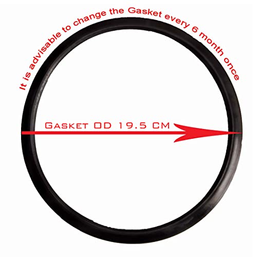 Image of Pioneer Rubber | Nitrile | Seal | Ring | Belt Black Gasket Compatible For Butter Fly Aluminium Standard | Standard Plus | Friendly | Superb Plus | 2 Litres Outer Lid Pressure Cooker (Pack of 5)