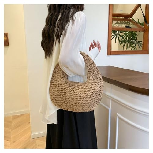 Bolso Tote tejido de paja para verano miniatura 7