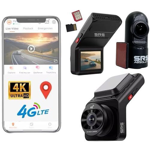Image of F /R 4K+4G Dual Dash Cam GPS+LiveVideo ADAS BSD Playback Park Monitor Calling Pedestrian Alert WiFi Hotspot Loop Record GSensor Reverse Parking 1TB MicroSD SIM Support (S44KGen4)