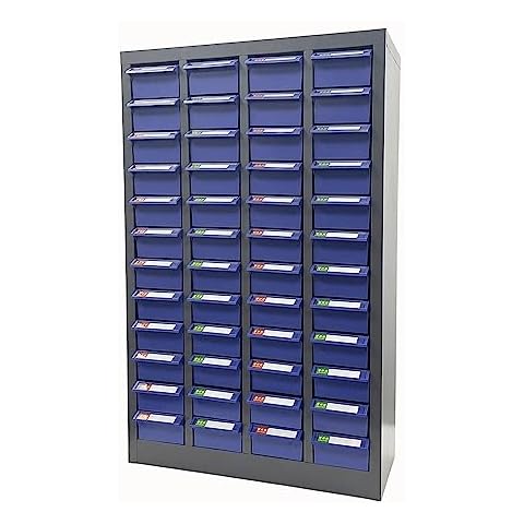 TECHTONGDA Bolt and Nut Tool Storage Cabinet 48 Drawers Parts Cabinet Contains Assortment KIT Part Cabinet Organization Shelves Cover