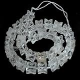 SR BGSJ Jewelry Making Craft 10mm Merkaba Star Carved Shape White Rock Crystal Gemstone Spacer Loose Beads Strand 15