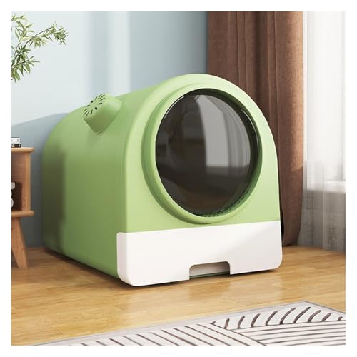 Caja de Arena Cerrada para Gatos Extra Grande Verde miniatura 1