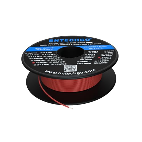 Fil de silicone 24 AWG pour câblage de modèles réduits RC