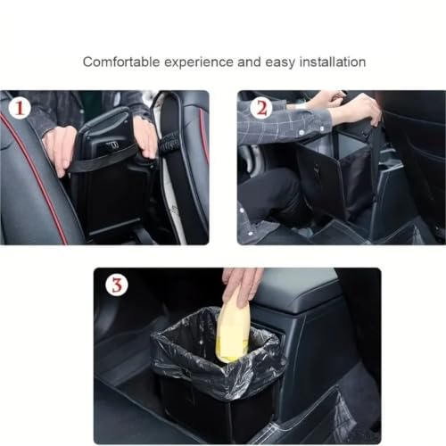 Basurero para coche plegable e impermeable con bolsa de gran capacidad 4