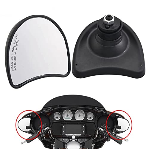 Black Inner Fairing Mount Mirror Rearview Mirrors Fit For