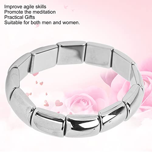 Terahertz Bracelet Rectangle Beads Elastic Bracelet Women Men Bracelet Gift Healing Stone, Terahertz bracelet for women and men, with elastic energy and powerful Rectangle beads 5