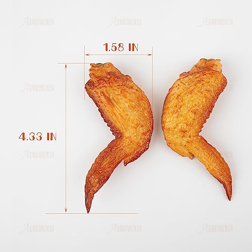 AUEAR, 6 Pack Simulated Chicken Wings Fake Food Shape for Kitchen Home Decoration Display - Thumbnail 2