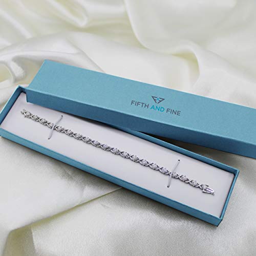 Fifth And Fine 1/2 Carat Tw Natural Diamond Xo Tennis Bracelet In 925 Sterling Silver #TOP5