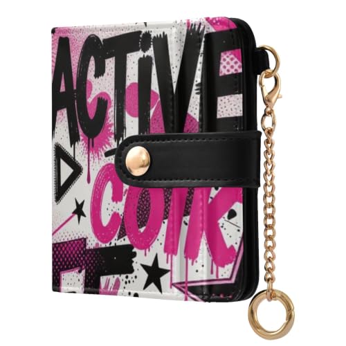Étui compact pour cartes JUNZAN noir blush avec fermeture magnétique sécurisée