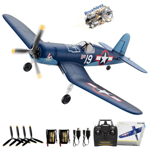 CKYSCHN Brushless RC Plane F4U Corsair - 4CH 500mm RC Airplane 3 Modes to Learn Flight & 6-Axis...