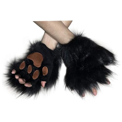 Guantes de medio dedo con garras de lobo para regalar a niñas