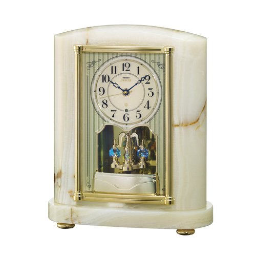 SEIKO EMBLEM 置時計　電波時計　大理石　オニキス　HW521M Amazon.co.jp: Seiko EMBLEM 