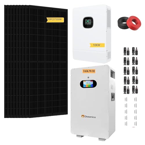 Dawnice 48V 10KW Off Grid Solar System Complete Kit 5KWH Kit Home...