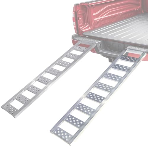 Rampas de carga de aluminio 77 in L x 13 in W, par resistente 1250 lbs miniatura 1