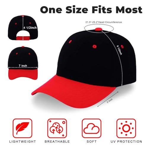 Image of ZH Plain Adjustable Baseball Cap - Lot of 12 Unisex Blank Design Caps