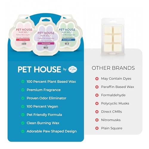 Image of Pet House Sunwashed Cotton Wax Melts - Long-Lasting Plant Based Fresh Linen Scented Wax Melts Pet Friendly Pack of 2