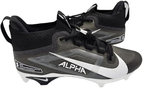 Nike Men's Alpha Menace Elite 4 Football Cleats 'Black White' (FZ7701-001) - Size 14.5 - Image 4