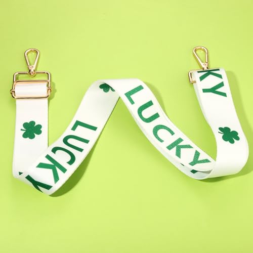 Image of St.Patrick's Day Purse Strap Replacement Lucky Green Shamrock Crossbody Shoulder Bag Straps Irish Party Favors Gift
