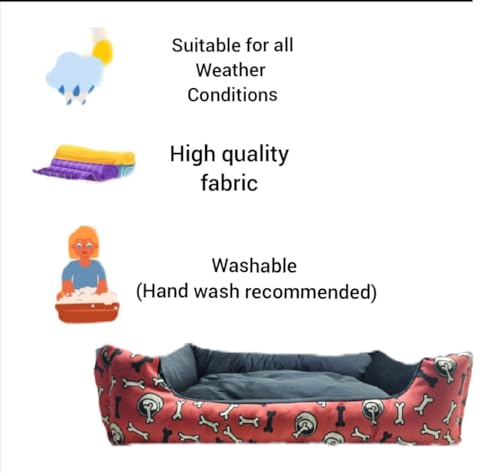 Image of Premium Orthopedic Dog Bed - Medium Size, Washable Cover & Anti-Skid Base - Plush Pet Sofa for Dogs & Cats