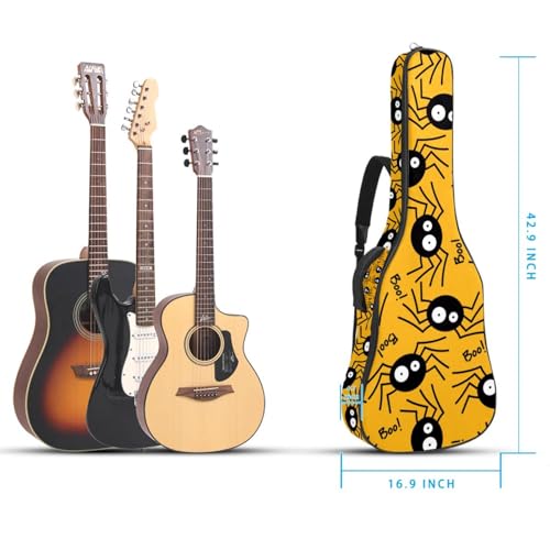 Housse de guitare en tissu Oxford épais rembourré avec boucle de suspension et sangle de cou Motif toile d’araignée Orange 101,6 cm, Multicolore 4., 42.9×16.9×4.7 in, Sac de transport tendance pour - Les Beatles, Paul McCartney, John Lennon, RIngo Starr, George Harrison Housse de guitare en tissu Oxford épais rembourré avec boucle de suspension et sangle de cou Motif toile d'araignée Orange 101,6 cm, Multicolore 4., 42.9x16.9x4.7 in, Sac de transport tendance pour – Image 6