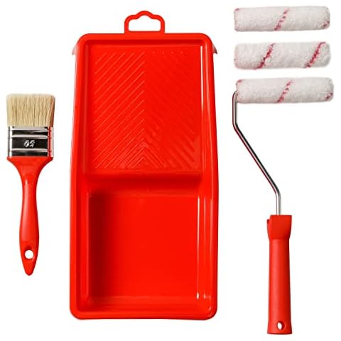 HOGARD Paint Roller Set with Paint Tray, Paint Pads, Paint Sleeves and Paint Supplies to Give You The Best Small Roller Sets for Your Walls and Home Cover