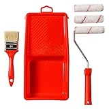 FUNCIONAL Y VERSÁTIL. Estos rodillos para pintar de alta calidad están hechos de microfibra antigoteo. Son muy versátiles y se pueden utilizar para todo tipo de pintura, por lo que son ideales para pintar techos y paredes interiores, y todo tipo de superficies y materiales lisos. Los rodillos de pintura son ideales para aplicar pintura y la brocha es perfecta para cualquier trabajo, para embellecer o terminar los lugares más difíciles de alcanzar.
