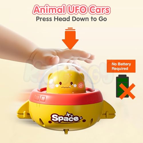 Image of Kidology Press to Go Car for Toddlers, Push Go Friction Racing Cars for Babies 0-3 Years - Mini Racing Car, Push & Go Toy for Kids,Infant Play Vehicle Set Fun Toy for Kids (Random Color, 1pc)