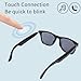 Yoidesu AI Smart Glasses, Bluetooth 5.4 Translation Glasses with 144 Languages, IP65 Water Proof, Blue Light Blocking, Built in Mic and Speaker for Travel Meeting (Black Frame)