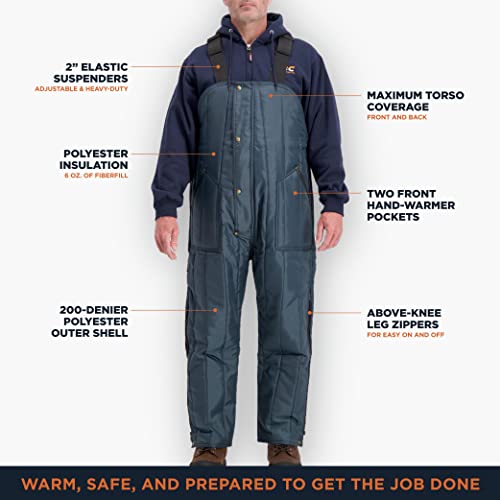 Refrigiwear Econo-Tuff Insulated High-Bib Overalls, -15°F Comfort Rating, (Navy Blue), (2X-Large) #TOP2