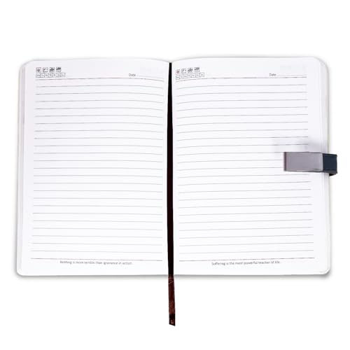 Image of ncgifts Personalized Notebook With Name | Customized Diary | Personalized Notebook A5 200 Ruled Pages Customized Diwali Daily Journal Diaries Diary Gifts for Men Women Friends, Family | Navy Blue
