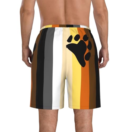 Men's Bear-Pride Flag Swim Trunks Beach Board Shorts Quick Dry Holiday Shorts2