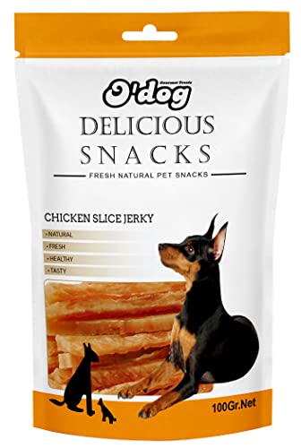 Image of Pets Empire O'Dog Chicken Slice Jerky Treat for Dogs 100gm| Fully Digestible, Natural Delicious and Healthy Treat | Natural Puppies & Adult Dog Treat | No Artificial Colour or Preservatives